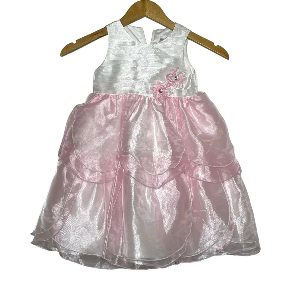 baby grand signature Girls Dress 4T Sleeveless Pink - Picture 1 of 7
